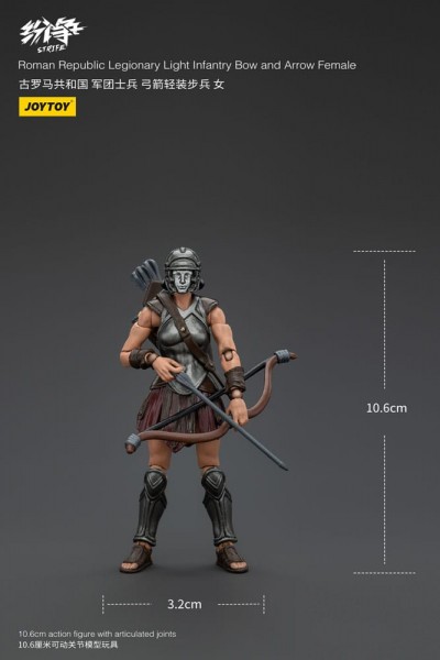 Strife Action Figure 1/18 Roman Republic Legionary Light Infantry Bow and Arrow Female 11 cm