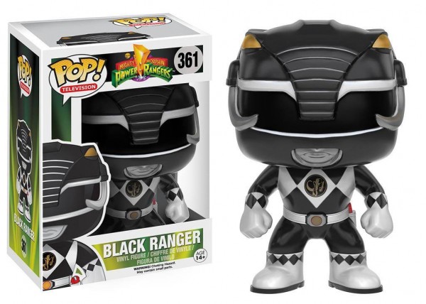B-Ware Power Rangers POP! Television Vinyl Figur Black Ranger 9 cm - beschädigte Verpackung