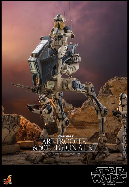 Star Wars The Clone Wars Action Figure 1:6 ARF Trooper & 501st Legion AT-RT 30 cm
