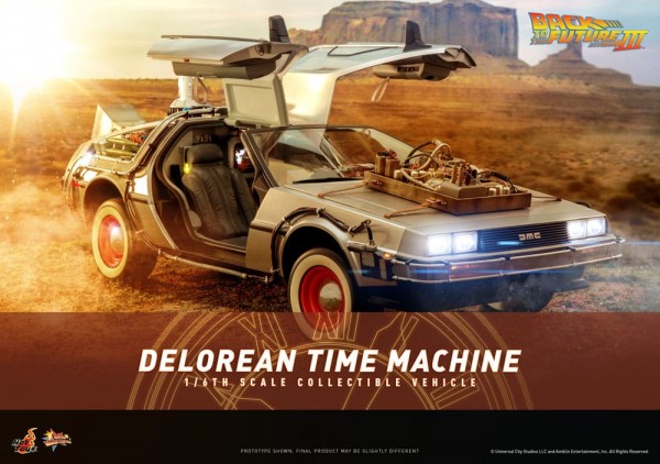 Back to the Future III Movie Masterpiece Vehicle 1/6 DeLorean Time Machine 72 cm
