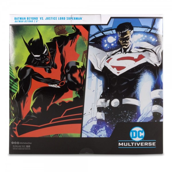 DC Collector Actionfigur 2er-Pack Batman Beyond Vs Justice Lord Superman 18 cm