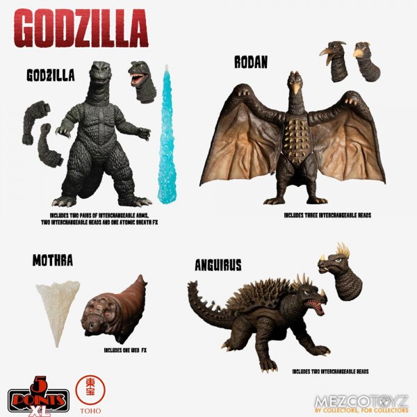 Godzilla: Destroy All Monsters &#039;5 Points&#039; Action Figures Deluxe Box Set Round 1