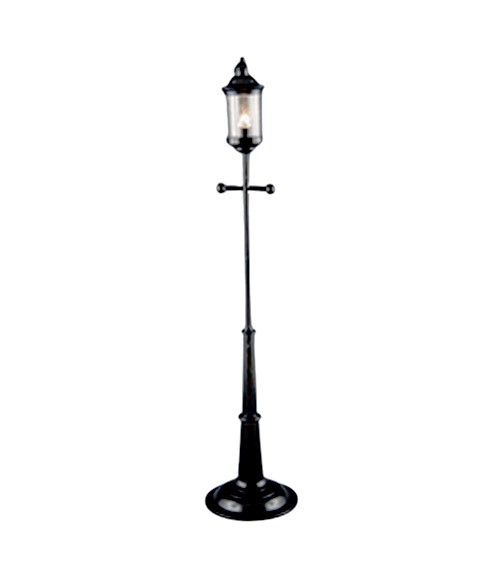 Small street lamp with LED - 1:12 - black - 20 cm