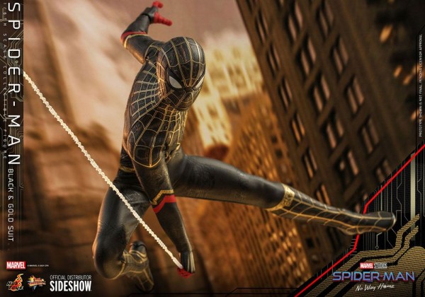 Spider-Man No Way Home Movie Masterpiece Action Figure 1/6 Spider-Man (Black & Gold Suit)