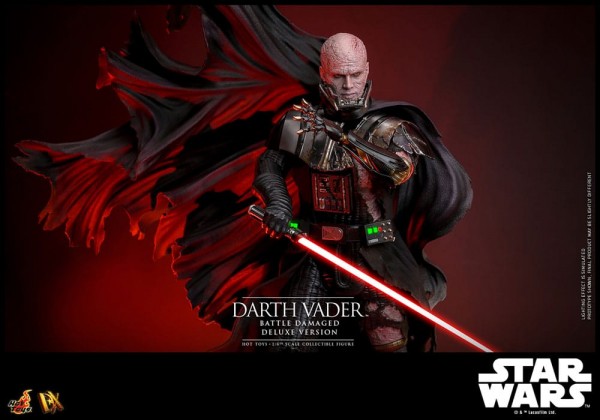 Star Wars Actionfigur 1/6 Darth Vader (Battle Damaged) Deluxe Version 35 cm