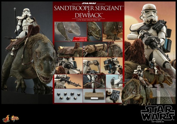 Star Wars Episode IV Actionfiguren 2er-Pack 1/6 Sandtrooper Sergeant & Dewback 30 cm