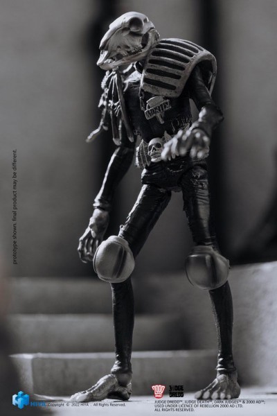 2000 AD Exquisite Mini Action Figure 1/18 Black and White Judge Mortis