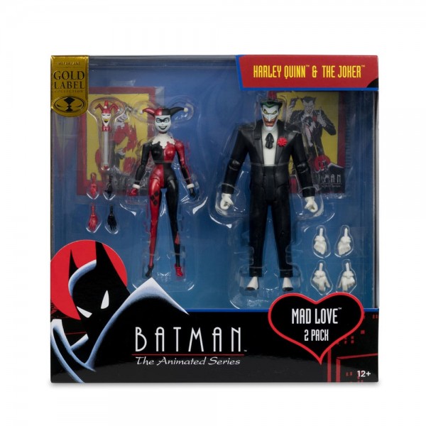Batman: The Animated Series DC Direct Action Figures Harley Quinn & The Joker (Gold Label) 18 cm