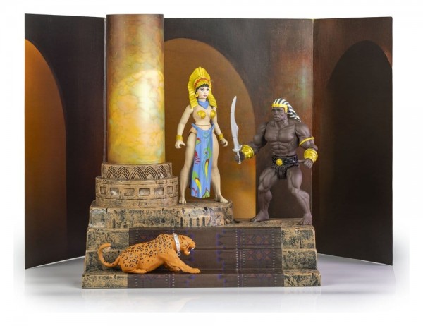 The Savage World of Frazetta Actionfiguren-Set Egyptian Queen &amp; The Guard (Museum Edition) 14 cm