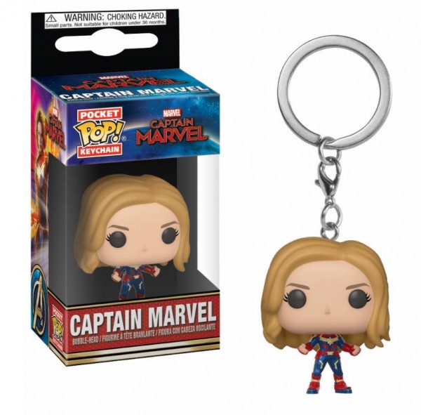 Captain Marvel Movie Pop! Pocket Keychain Vinylfigur Captain Marvel