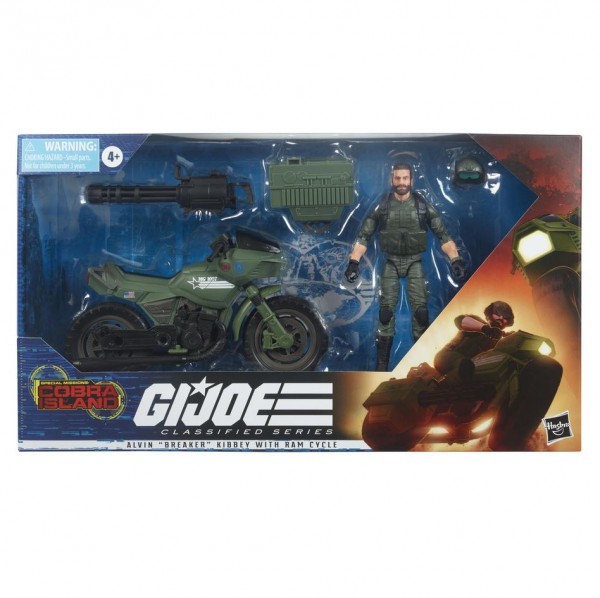 G.I. Joe Classified Series Actionfiguren-Set 15 cm Cobra Island Alvin 'Breaker' Kibbey & Ram Cycle