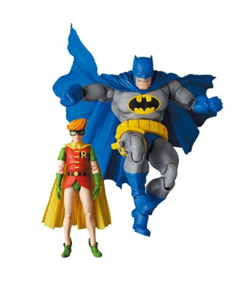 The Dark Knight Returns MAF EX Action Figures Batman Blue Version &amp; Robin 11- 16 cm