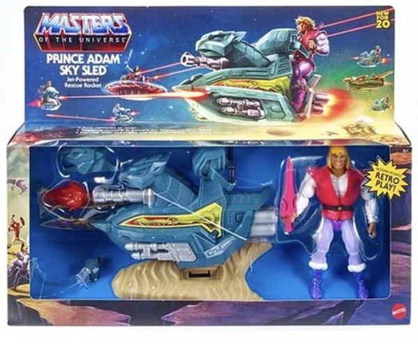 Masters of the Universe Origins 2020 Action Figure Set Prince Adam & Sky Sled