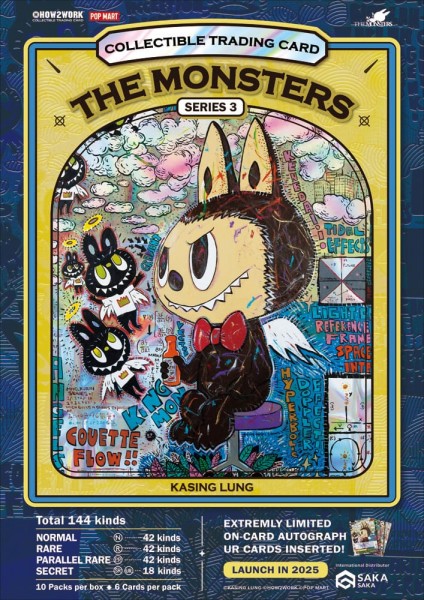 How2Work Labubu Collectible Trading Cards The Monsters Series 3 - 10 Packs