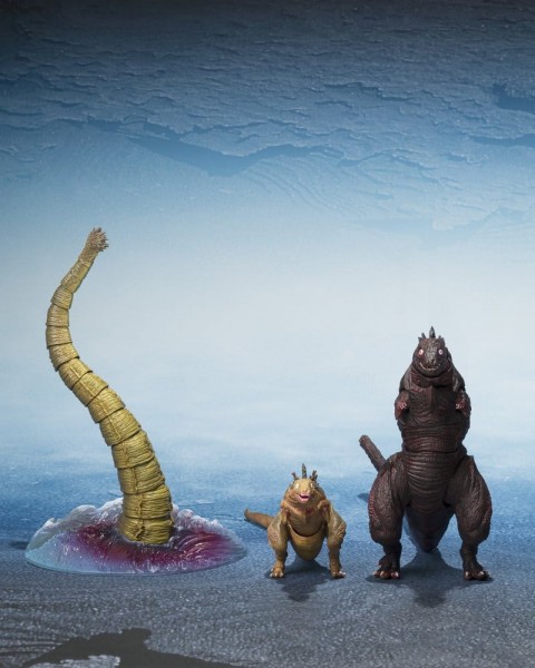 Godzilla 2016 S.H.MonsterArts Actionfiguren 3er-Pack The Second Form, Thrid Form, Giant Unidentified