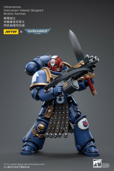 Warhammer 40k Action Figure 1/18 Ultramarines Veteran Sergeant Brother Aeontas