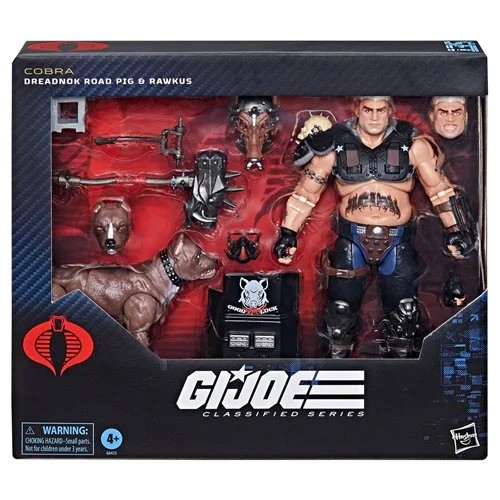 G.I. Joe Classified Series Dreadnok Road Pig and Rawkus Pet Dog Pit Bull Actionfigure