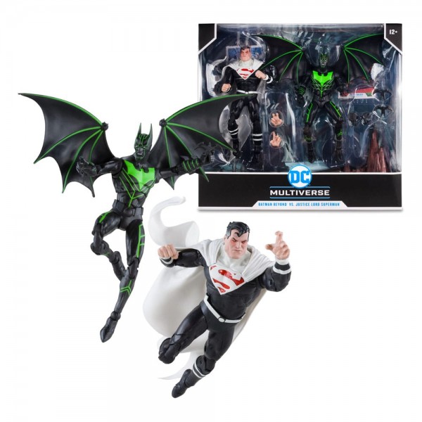 B-Ware: DC Collector Actionfigur 2er-Pack Batman Beyond Vs Justice Lord Superman 18 cm