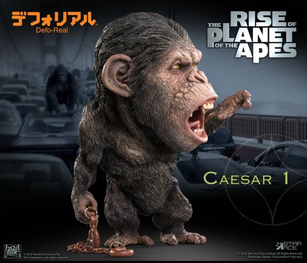 Rise of Planet of the Apes Defo-Real Series Soft Vinyl Statue Caesar (Chain Version)