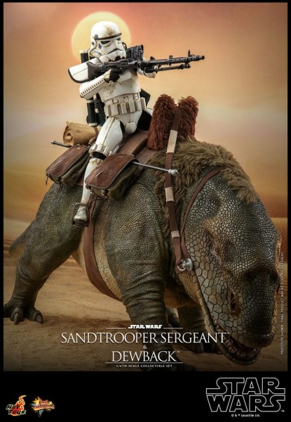 Star Wars Episode IV Actionfiguren 2er-Pack 1/6 Sandtrooper Sergeant & Dewback 30 cm