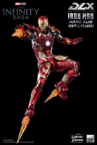Infinity Saga DLX Scale Actionfigur 1/12 Iron Man Mark 43 (Battle Damage) Limited Edition