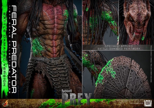 Prey Actionfigur 1/6 Feral Predator (Battle Damaged Version) 37 cm