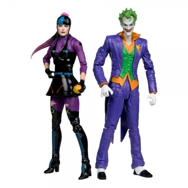 DC Multiverse Action Figures Pack of 2 The Joker &amp; Punchline 18 cm