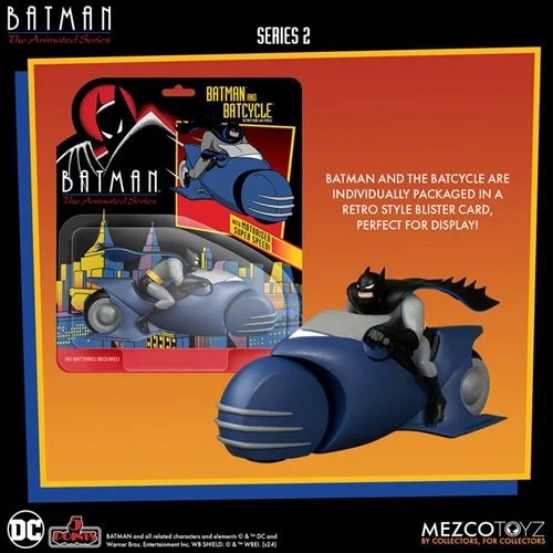 Batman The Animated Series 5 Points Actionfigure 9,5 cm Batman &amp; Batcycle