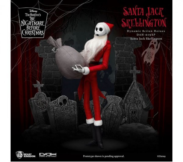 Nightmare before Christmas Dynamic 8ction Heroes Action Figure Santa Jack Skellington