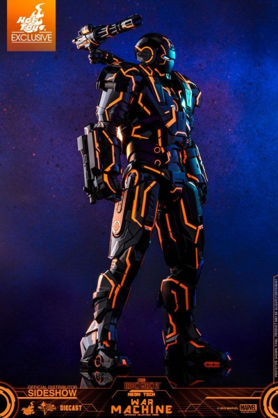 Iron Man 2 Movie Masterpiece Diecast Actionfigur 1/6 Neon Tech War Machine (Exclusive)