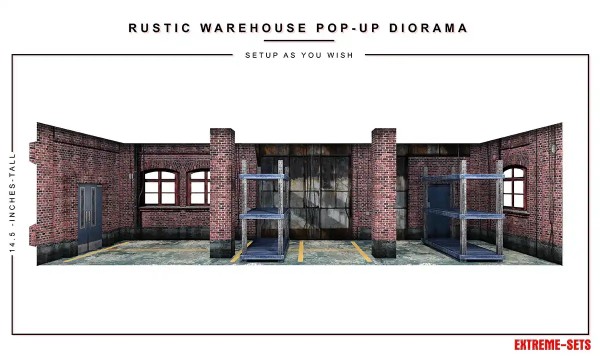 Extreme Sets Rustic Warehouse Pop-Up Diorama 1/12
