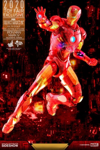 Iron Man 2 Movie Masterpiece Action Figure 1/6 Iron Man Mark IV (Holographic Version) Exclusive