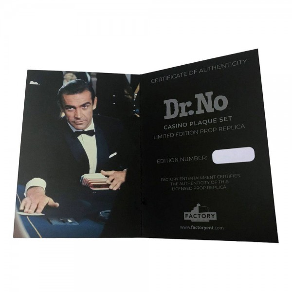 James Bond Replik 1/1 Dr. No Casino Plaketten (Limited Edition)