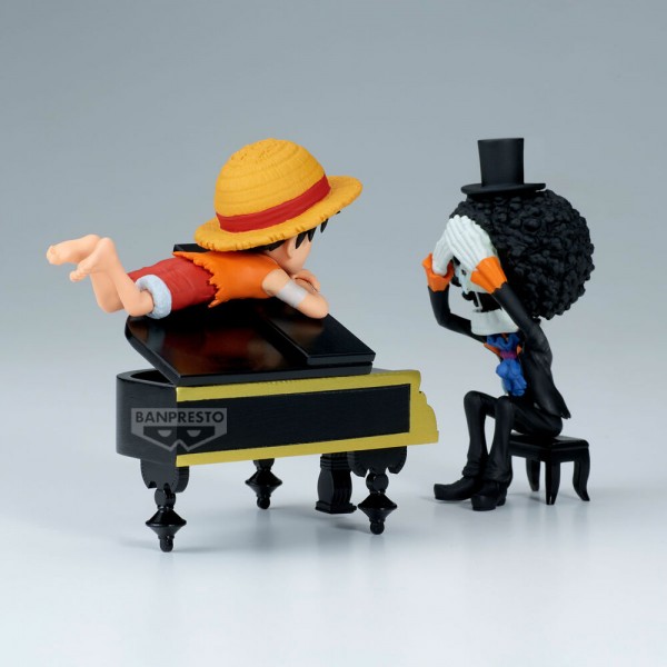 One Piece WCF Log Stories PVC Statue Luffy & Brook 8 cm