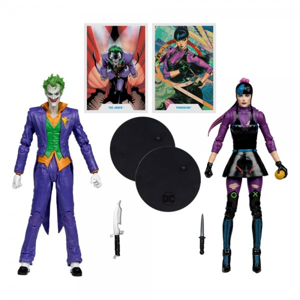 DC Multiverse Actionfiguren 2er-Pack The Joker & Punchline 18 cm