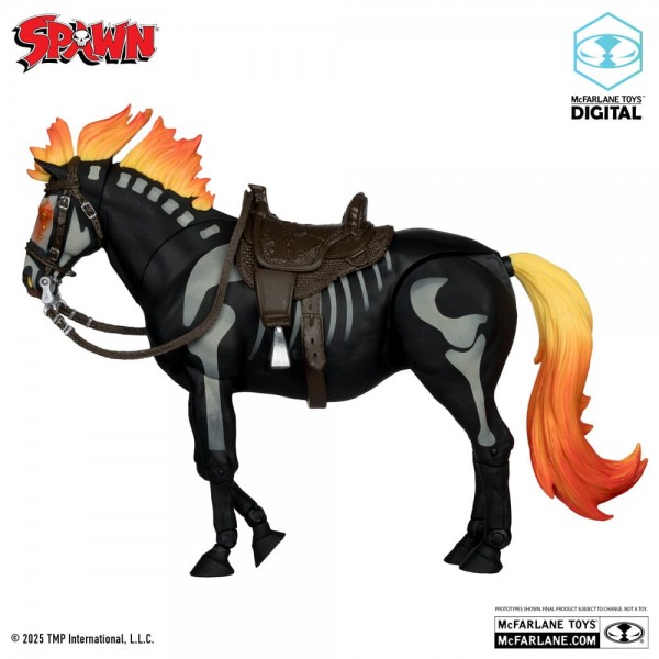 Spawn Actionfigur Bloodaxe mit Pferd (Spawn: The Dark Ages) (McFarlane Toys 30th Anniversary) (Gold