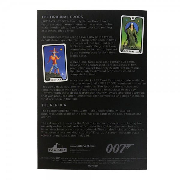 James Bond Replik 1/1 Tarot-Karten (Limited Edition)