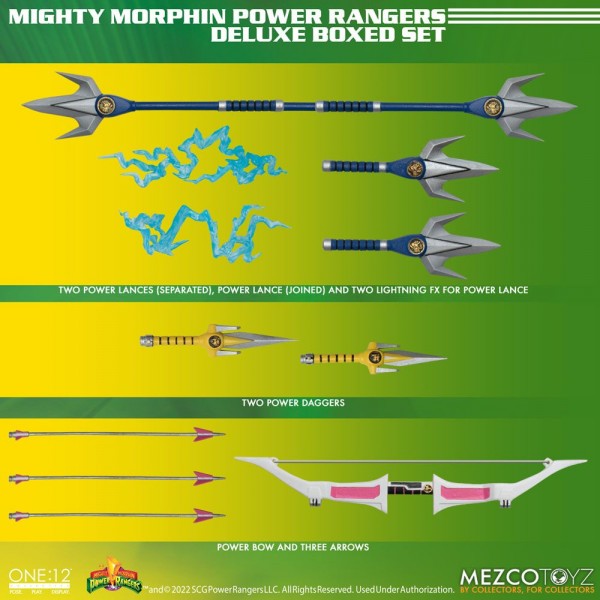 Mighty Morphin Power Rangers Action Figures 1/12 Fantastic Four Deluxe Steel Box Set 16 - 17 cm