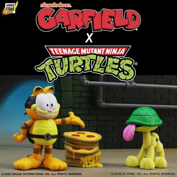 Garfield x TMNT Garfello and Sidekick Odie Actionfigures