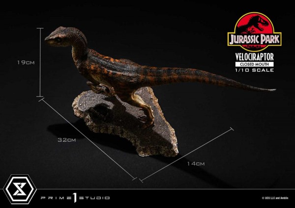 Jurassic Park Prime Collectibles Statue 1:10 Velociraptor Closed Mouth 19 cm