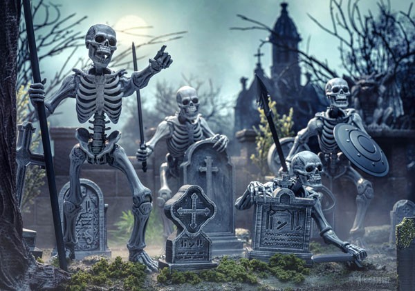 Graveyard Skeletons 4pack