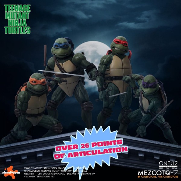 TMNT Figures box set 1/12 Teenage Mutant Ninja Turtles (1990 Movie) 15 cm