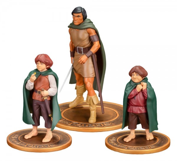 Lord of the Rings Animated Film PVC Figures 3-Pack Frodo, Aragorn, and Samwise