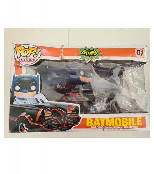 B-Ware Batman POP! Vinyl Figur 1966 Batmobile mit Batman 10 cm - defekte Verpackung