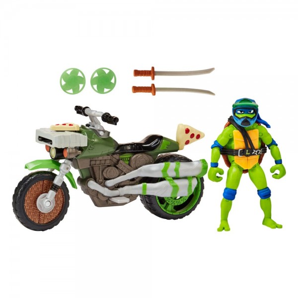 Teenage Mutant Ninja Turtles: Mutant Mayhem Drive n Kick Motorrad mit Leo