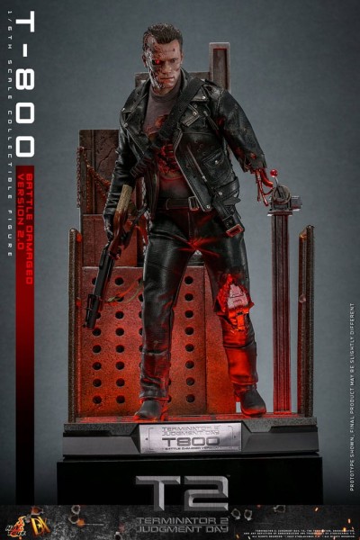 Terminator 2 Movie Masterpiece Actionfigur 1/6 T-800 Battle Damaged Version 2.0 32 cm