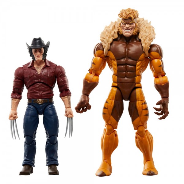 Wolverine 50th Anniversary Marvel Legends Action Figure 2-Pack Marvel&#039;s Logan &amp; Sabretooth 15 cm