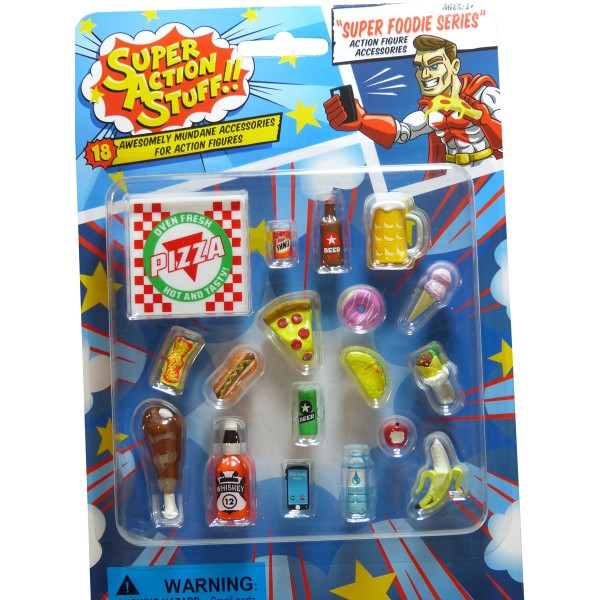 Super Action Stuff!! Super Foodie Series Accessory Set for Action Figures (15-18 cm)
