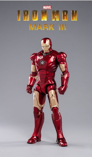 ZD Toys Actionfigur 1/10 Iron Man Mark III (Light-Up Version)