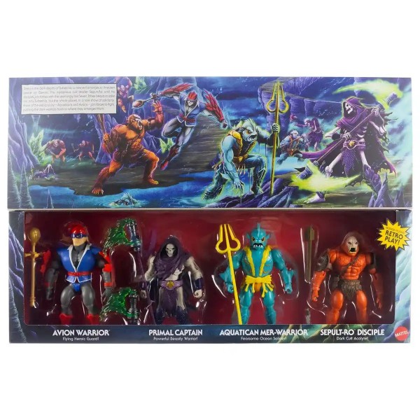 Masters of the Universe Origins Battle for Subternia Actionfiguren 4-Pack